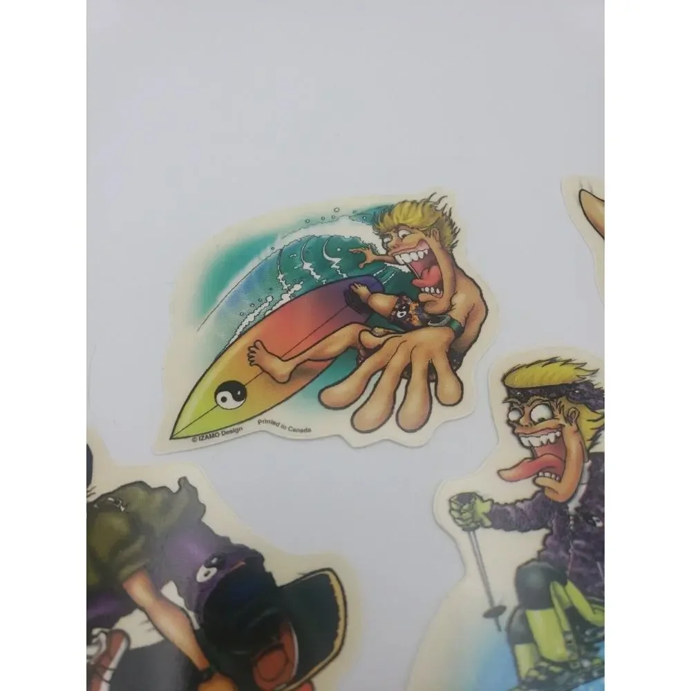 90s y2k Vintage Izamo skateboard Sports Vending Machine Stickers Set Of 8